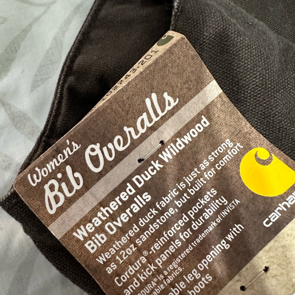 Carhartt Brown Women’s Duck Bib Overalls - Picture 7 of 9